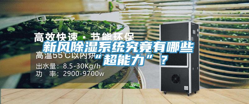 新風除濕系統(tǒng)究竟有哪些“超能力”？
