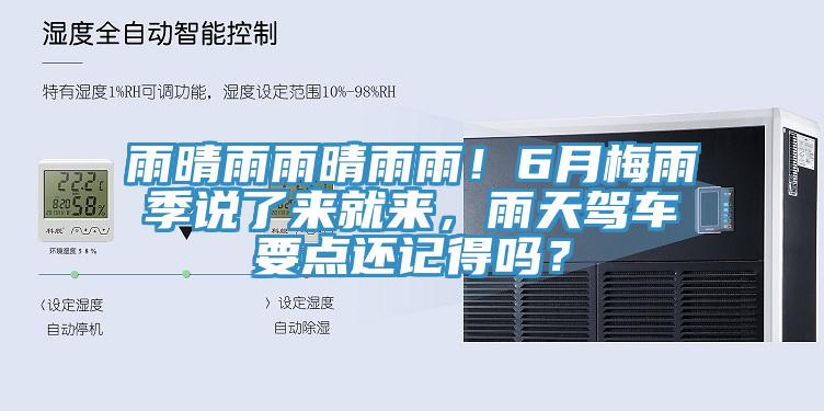 雨晴雨雨晴雨雨！6月梅雨季說了來(lái)就來(lái)，雨天駕車要點(diǎn)還記得嗎？