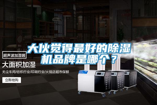 大伙覺得最好的除濕機品牌是哪個？