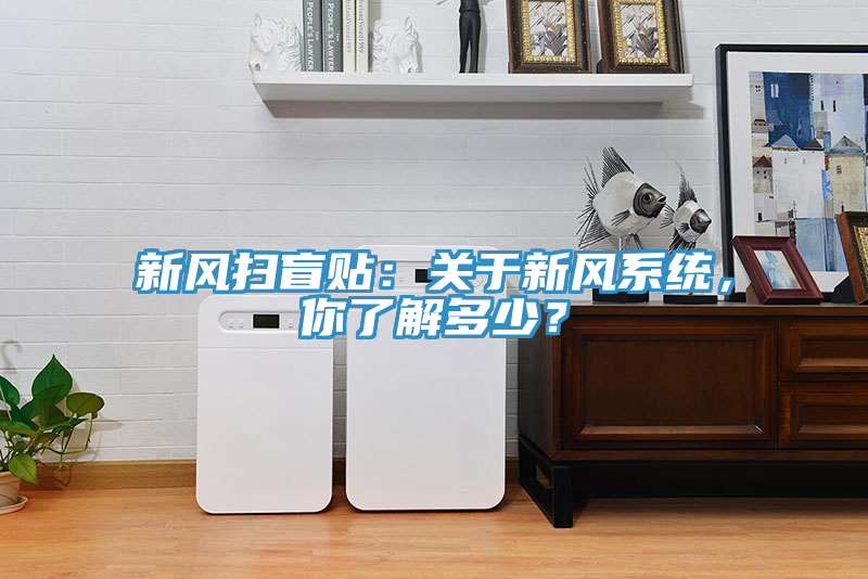 新風(fēng)掃盲貼：關(guān)于新風(fēng)系統(tǒng)，你了解多少？